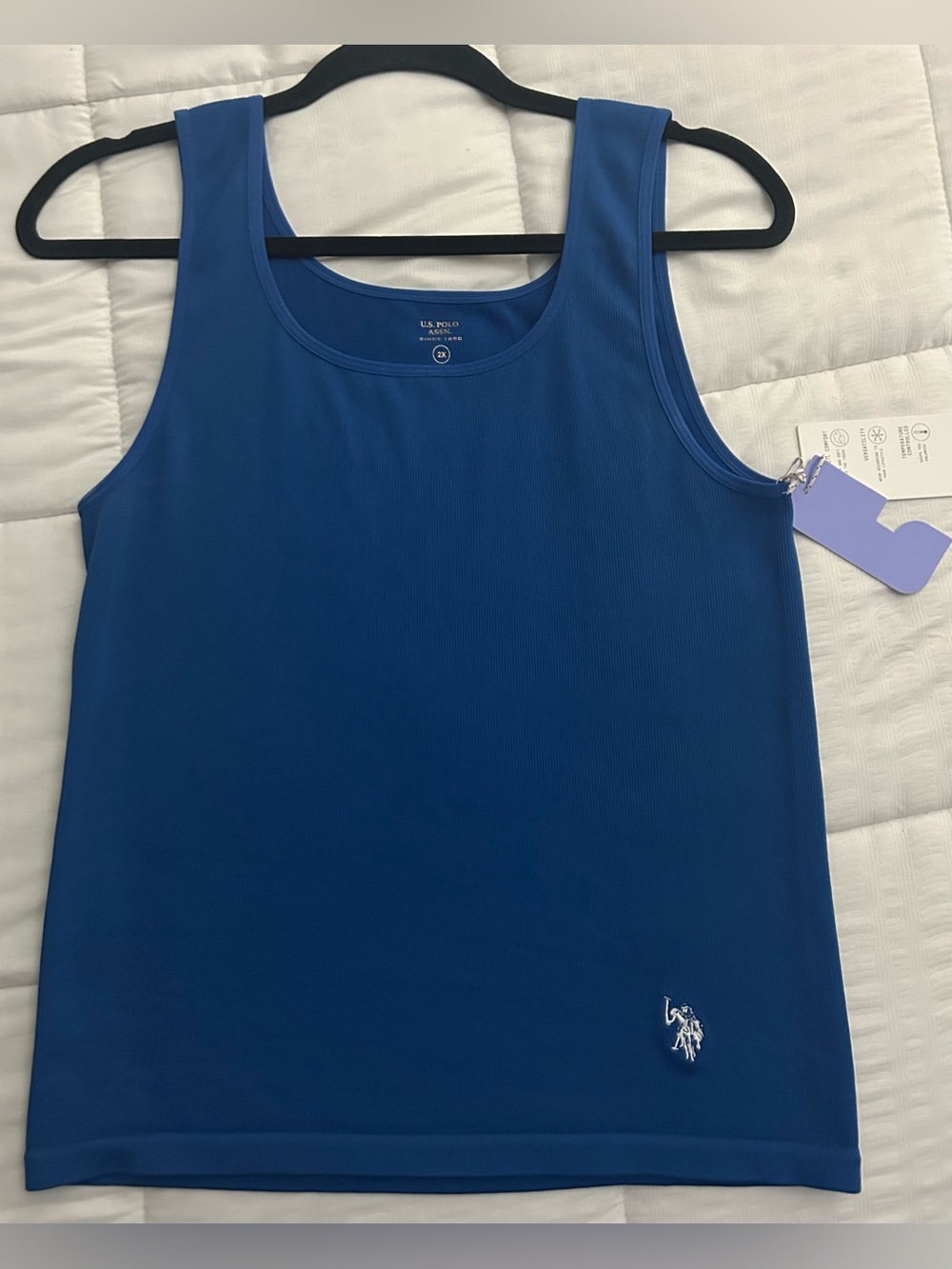 U.S. Polo Assn. Royal Blue Fit Collective Ribbed Tank Top•Size 2X